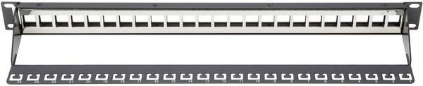 Produktbild: Digitus DN-91411 24 Port Netzwerk-Patchpanel 483 mm (19\") Unbest&uuml;ckt 1 HE Unbest&uuml;ckt