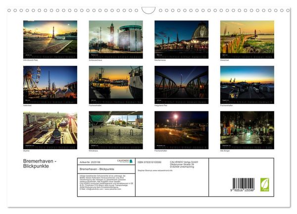 Produktbild: Bremerhaven - Blickpunkte (Wandkalender 2026 DIN A3 quer), CALVENDO Monatskalender