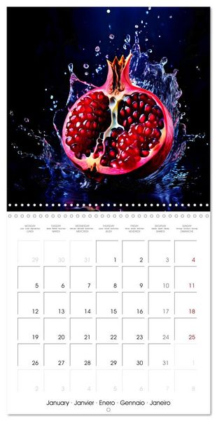 Produktbild: Fruity flavour explosions (Wall Calendar 2026 12 &times; 12 Inch) CALVENDO 12 Month Wall Calendar