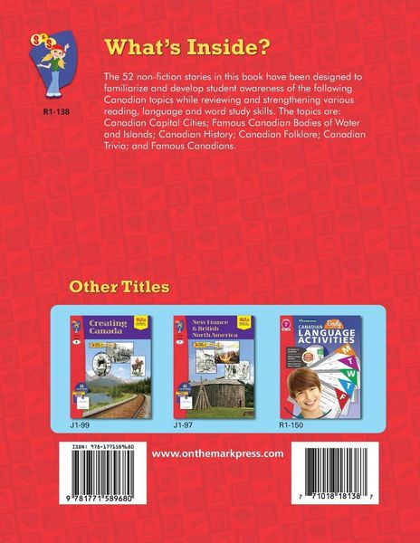 Produktbild: 52 Weekly Nonfiction Stories About Canada Grades 7-8