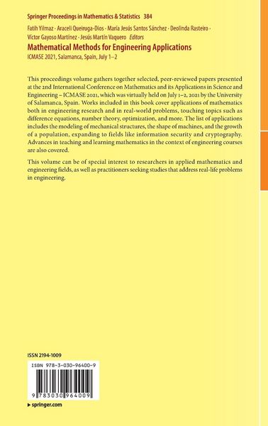 Produktbild: Mathematical Methods for Engineering Applications