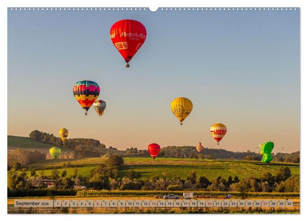 Produktbild: Montgolfiade der Ballone im Sauerland (hochwertiger Premium Wandkalender 2026 DIN A2 quer), Kunstdruck in Hochglanz