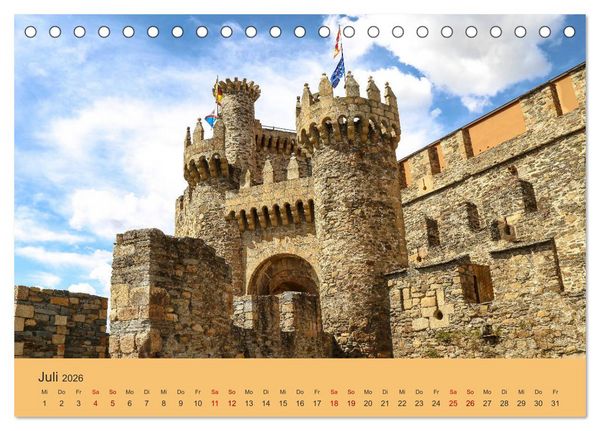 Produktbild: Auf den Spuren von Santiago - Wandern, Staunen, Seele baumeln lassen. (Tischkalender 2026 DIN A5 quer), CALVENDO Monatskalender