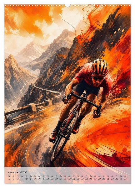 Produktbild: Herzschlag 180 - Wenn Rennradsport zur Kunst wird (hochwertiger Premium Wandkalender 2027 DIN A2 hoch), Kunstdruck in Hochglanz