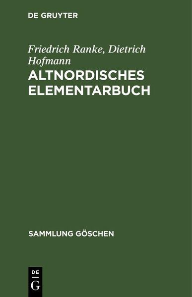 Produktbild: Altnordisches Elementarbuch