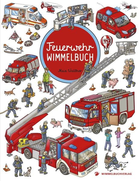Feuerwehr Wimmelbuch Pocket, Gebundene Ausgabe von , Adrian & wimmelbuchverlag, 978-3-948638-58-0