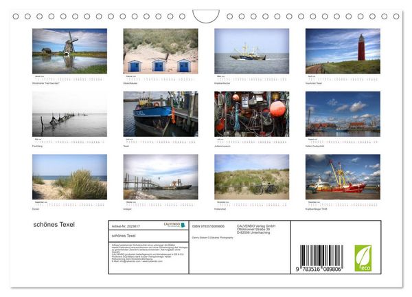 Produktbild: sch&ouml;nes Texel (Wandkalender 2026 DIN A4 quer), CALVENDO Monatskalender