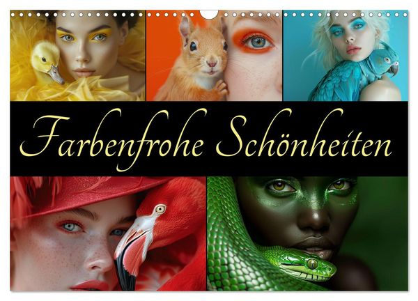 Farbenfrohe Schönheiten (Wandkalender 2026 DIN A3 quer), CALVENDO Monatskalender
