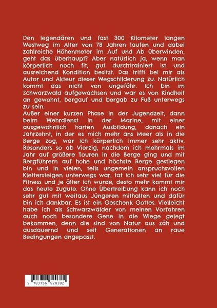 Produktbild: Mit achtundsiebzig Jahren auf dem Westweg von Pforzheim nach Basel