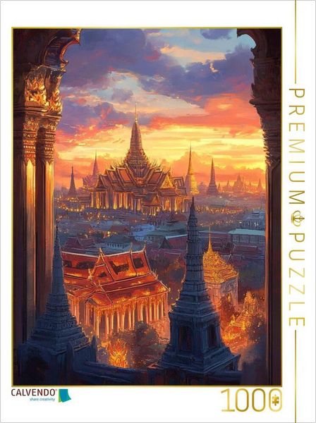 CALVENDO Puzzle Grand Palace & Wat Phra Kaew in Bangkok Thailand 1000 Teile Lege-Größe 64x48cm Foto-Puzzle für glückliche Stunden