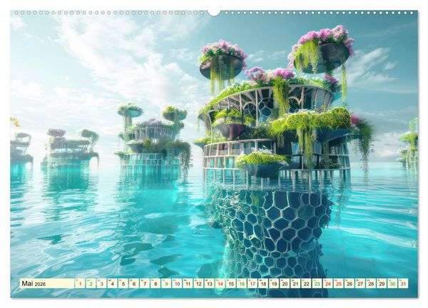 Produktbild: Science-Fiction Wasserwelten (hochwertiger Premium Wandkalender 2026 DIN A2 quer), Kunstdruck in Hochglanz