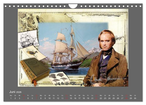 Produktbild: 500 Jahre unter Segeln - von der GOLDEN HIND zur KERSHONES (Wandkalender 2026 DIN A4 quer), CALVENDO Monatskalender