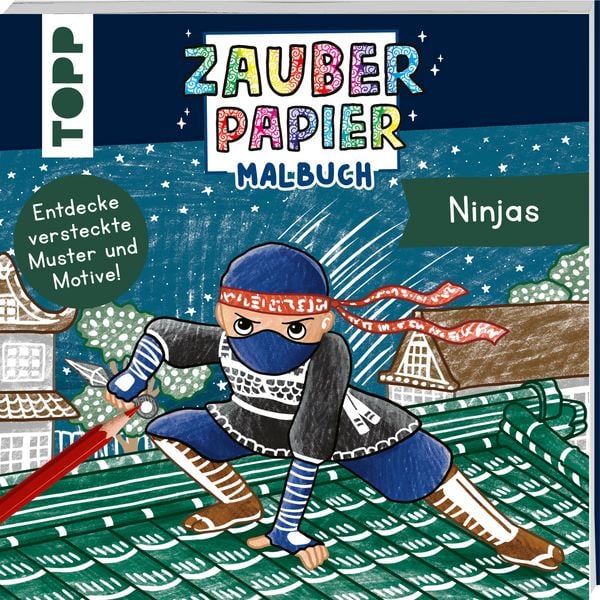 Produktbild: Zauberpapier Malbuch Ninjas