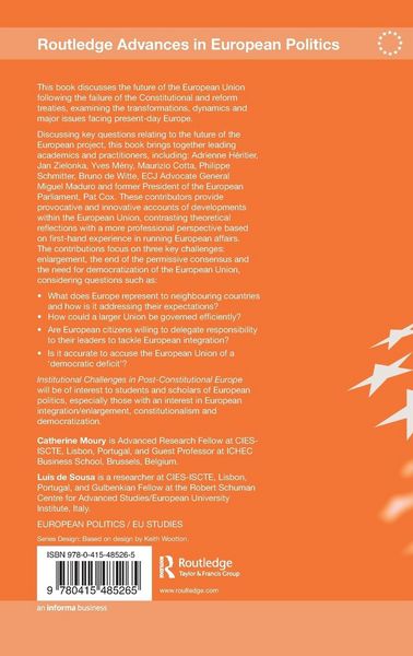 Produktbild: Institutional Challenges in Post-Constitutional Europe