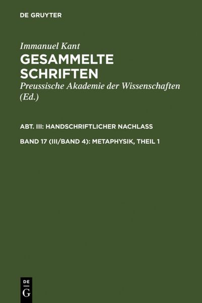 Produktbild: Metaphysik, Theil 1