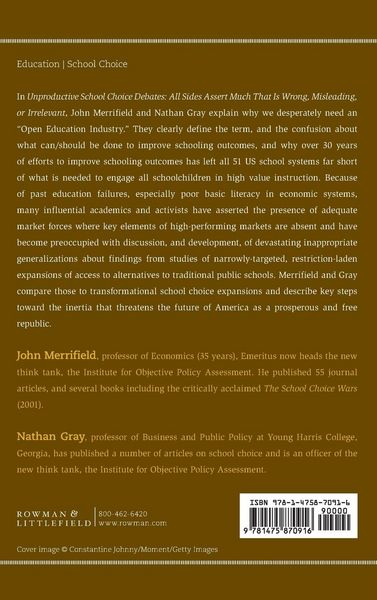 Produktbild: Unproductive School Choice Debates