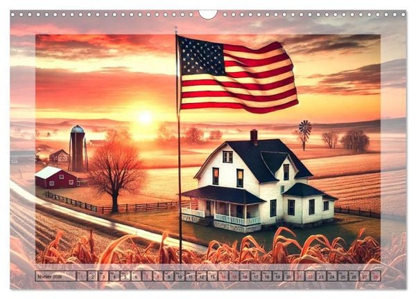 Produktbild: L'esprit am&eacute;ricain - Un hommage aux &Eacute;tats-Unis. (Calendrier mural 2026 DIN A3 vertical), CALVENDO calendrier mensuel