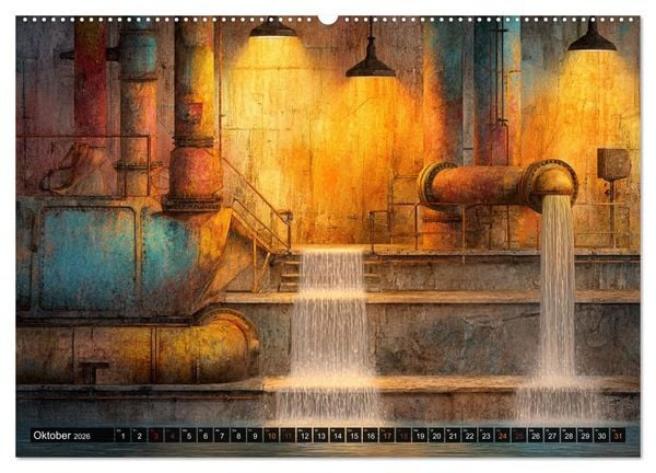 Produktbild: Die faszinierende Welt der industriellen &Auml;sthetik (hochwertiger Premium Wandkalender 2026 DIN A2 quer), Kunstdruck in Hochglanz