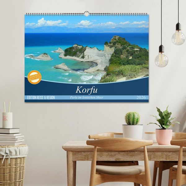 Produktbild: Korfu, Perle im Ionischen Meer (Wandkalender 2026 DIN A2 quer), CALVENDO Monatskalender