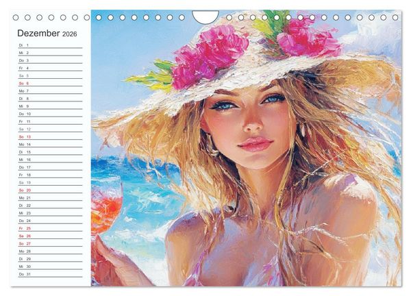 Produktbild: Frauen im Sommer. Lebensfreude, Sonne und Strand (Wandkalender 2026 DIN A4 quer), CALVENDO Monatskalender