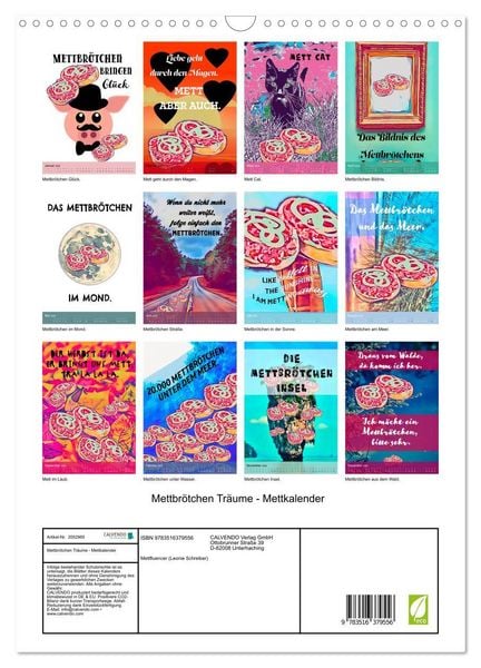 Produktbild: Mettbr&ouml;tchen Tr&auml;ume - Mettkalender (Wandkalender 2026 DIN A3 hoch), CALVENDO Monatskalender