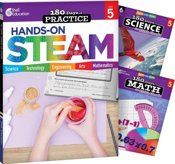 Produktbild: 180 Days(tm) Steam, Science, & Math Grade 5: 3-Book Set