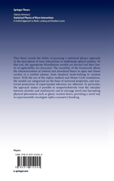 Produktbild: Statistical Physics of Wave Interactions