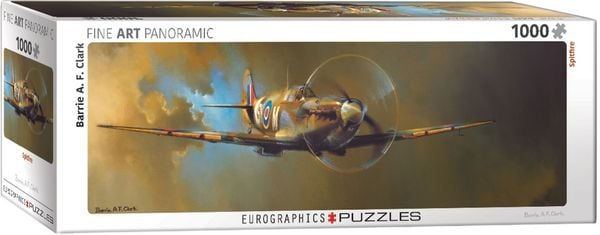 Produktbild: Panoramic Puzzle 1000 Teile - Spitfire by Barrie A.F. Clark