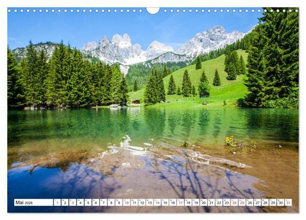 Produktbild: Gr&uuml;&szlig;e aus Filzmoos (Wandkalender 2026 DIN A3 quer), CALVENDO Monatskalender