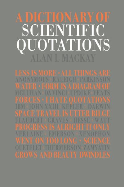 Produktbild: A Dictionary of Scientific Quotations