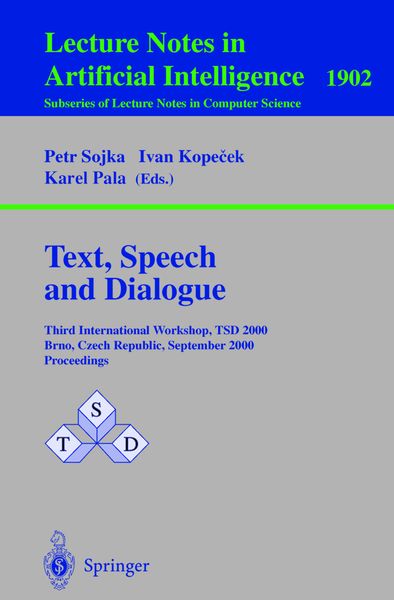 Produktbild: Text, Speech and Dialogue