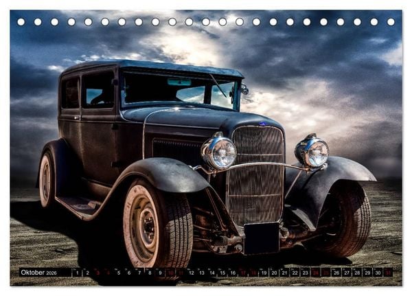 Produktbild: American Classic Cars (Tischkalender 2026 DIN A5 quer), CALVENDO Monatskalender