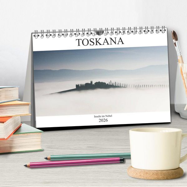Produktbild: Toskana - Inseln im Nebel (Tischkalender 2026 DIN A5 quer), CALVENDO Monatskalender