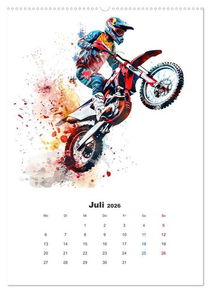 Produktbild: Zweirad Extrem (Wandkalender 2026 DIN A2 hoch), CALVENDO Monatskalender