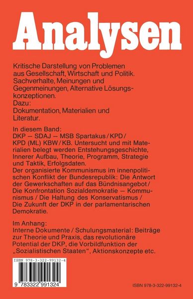 Produktbild: Organisierter Kommunismus in der Bundesrepublik Deutschland
