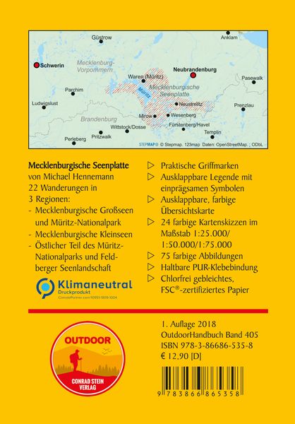 Produktbild: Mecklenburgische Seenplatte 22 Wanderungen im Land der tausend Seen