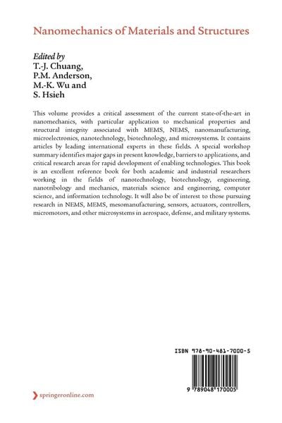 Produktbild: Nanomechanics of Materials and Structures