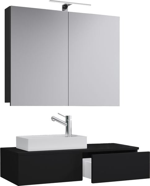 Produktbild: 3-tlg G&auml;ste WC Waschplatz Waschtisch Gudas Schrank