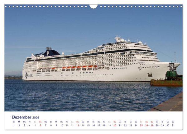 Produktbild: Giganten der Meere - Kreuzfahrtschiffe (Wandkalender 2026 DIN A3 quer), CALVENDO Monatskalender