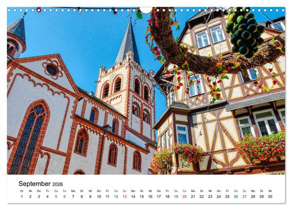 Produktbild: Bacharach - Fachwerkromantik am Rhein (Wandkalender 2026 DIN A3 quer), CALVENDO Monatskalender