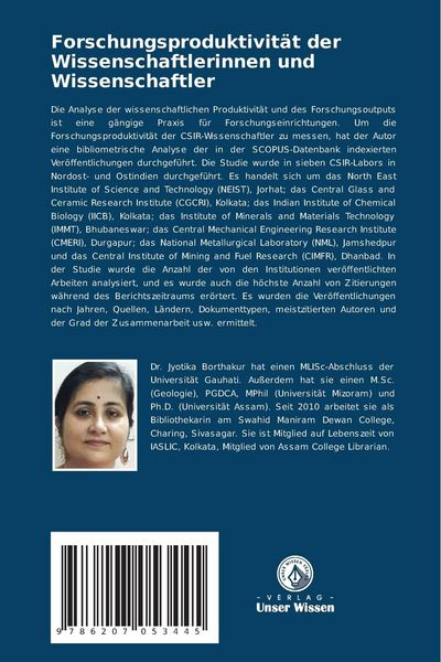 Produktbild: Forschungsproduktivit&auml;t der Wissenschaftlerinnen und Wissenschaftler