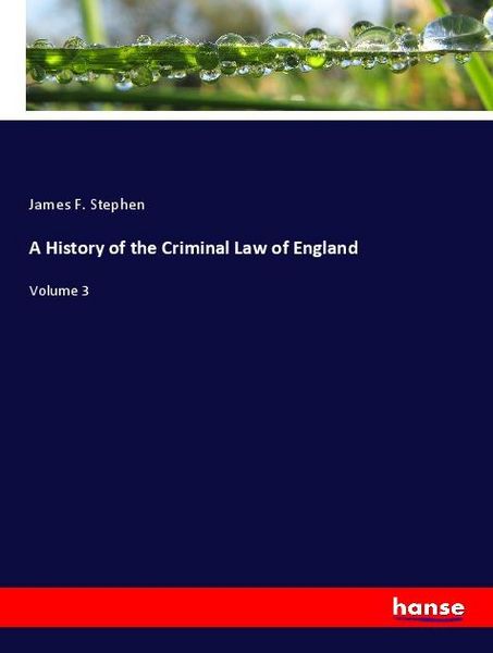 Produktbild: A History of the Criminal Law of England
