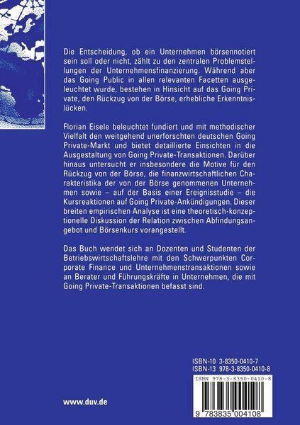 Produktbild: Going Private in Deutschland