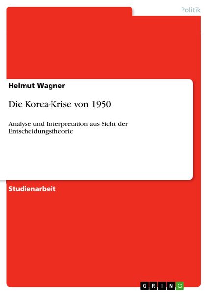 Produktbild: Die Korea-Krise von 1950