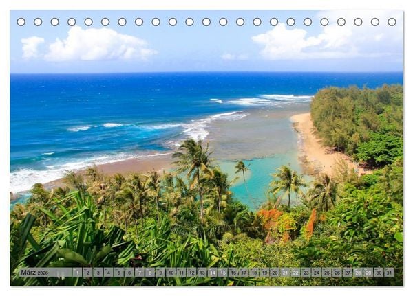Produktbild: Kauai - Einmal Paradies und zur&uuml;ck (Tischkalender 2026 DIN A5 quer), CALVENDO Monatskalender