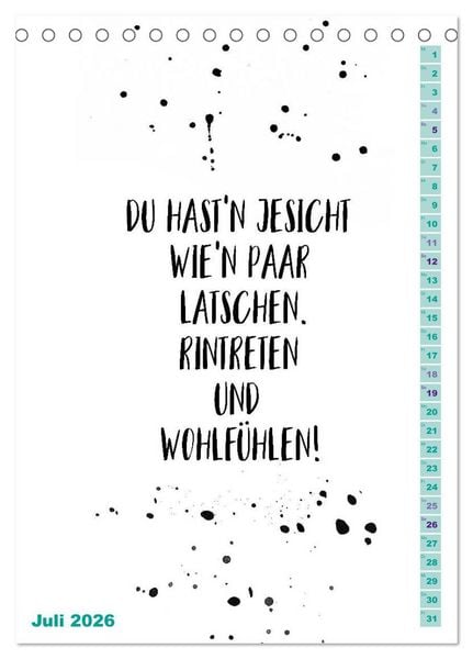 Produktbild: BERLINERISCH Lustige Spr&uuml;che (Tischkalender 2026 DIN A5 hoch), CALVENDO Monatskalender