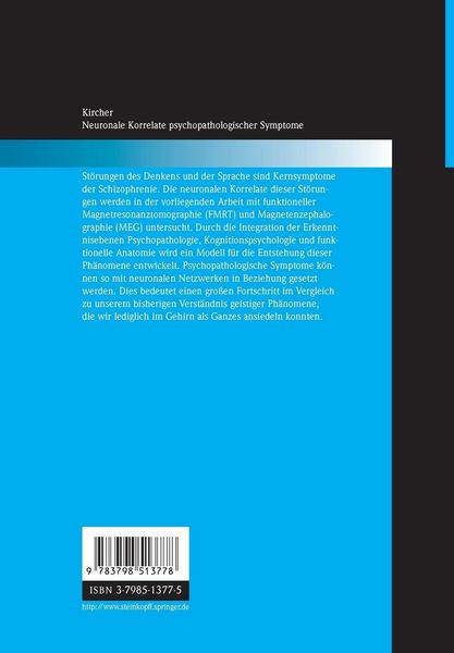 Produktbild: Neuronale Korrelate psychopathologischer Syndrome