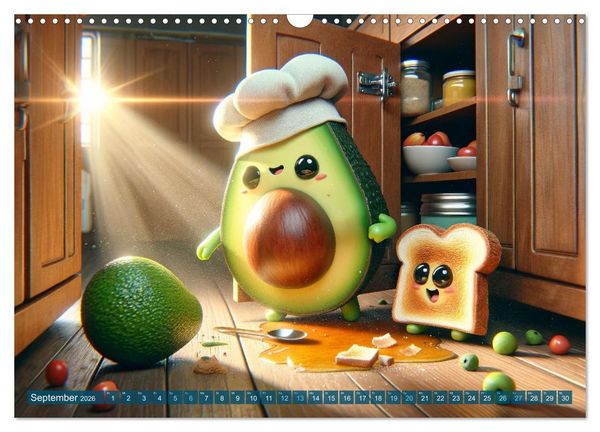 Produktbild: Avocado & Toast - K&uuml;chensp&auml;&szlig;e das ganze Jahr (Wandkalender 2026 DIN A3 quer), CALVENDO Monatskalender