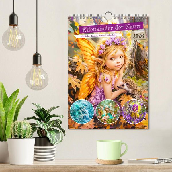 Produktbild: Elfenkinder der Natur - Niedlicher Termin-Planer f&uuml;r das Jahr (Wandkalender 2026 DIN A4 hoch), CALVENDO Monatskalender