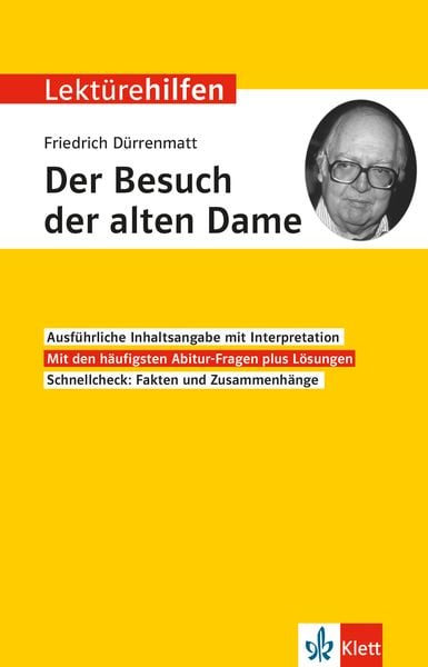 Lektürehilfen Friedrich Dürrenmatt 'Der Besuch der alten Dame'; Taschenbuch von Johannes Wahl, Klett Lerntraining bei PONS Langenscheidt GmbH,